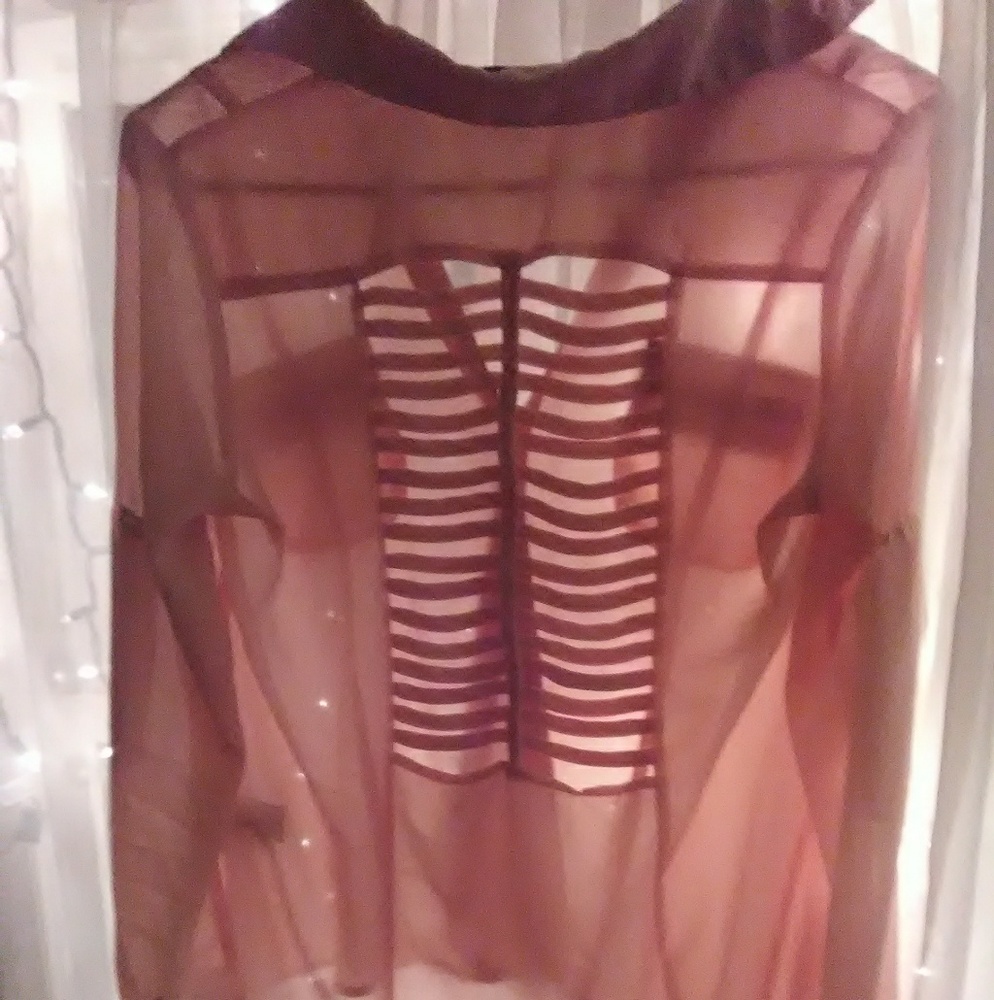 Love Stitch Sheer Blouse - Picture 2 of 4